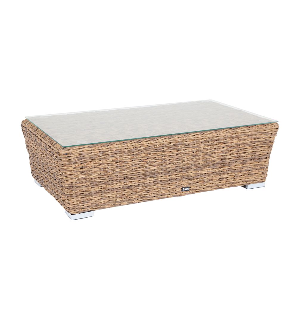 "Капучино" журнальный столик из искусственного ротанга (гиацинт), цвет соломенный