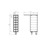 Кухня Севилья 280 см со столешницей (10 модулей) / белый ЛДСП, массив дуба