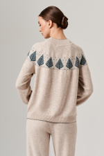 23172 Свитер женский (серо-бежевый меланж)