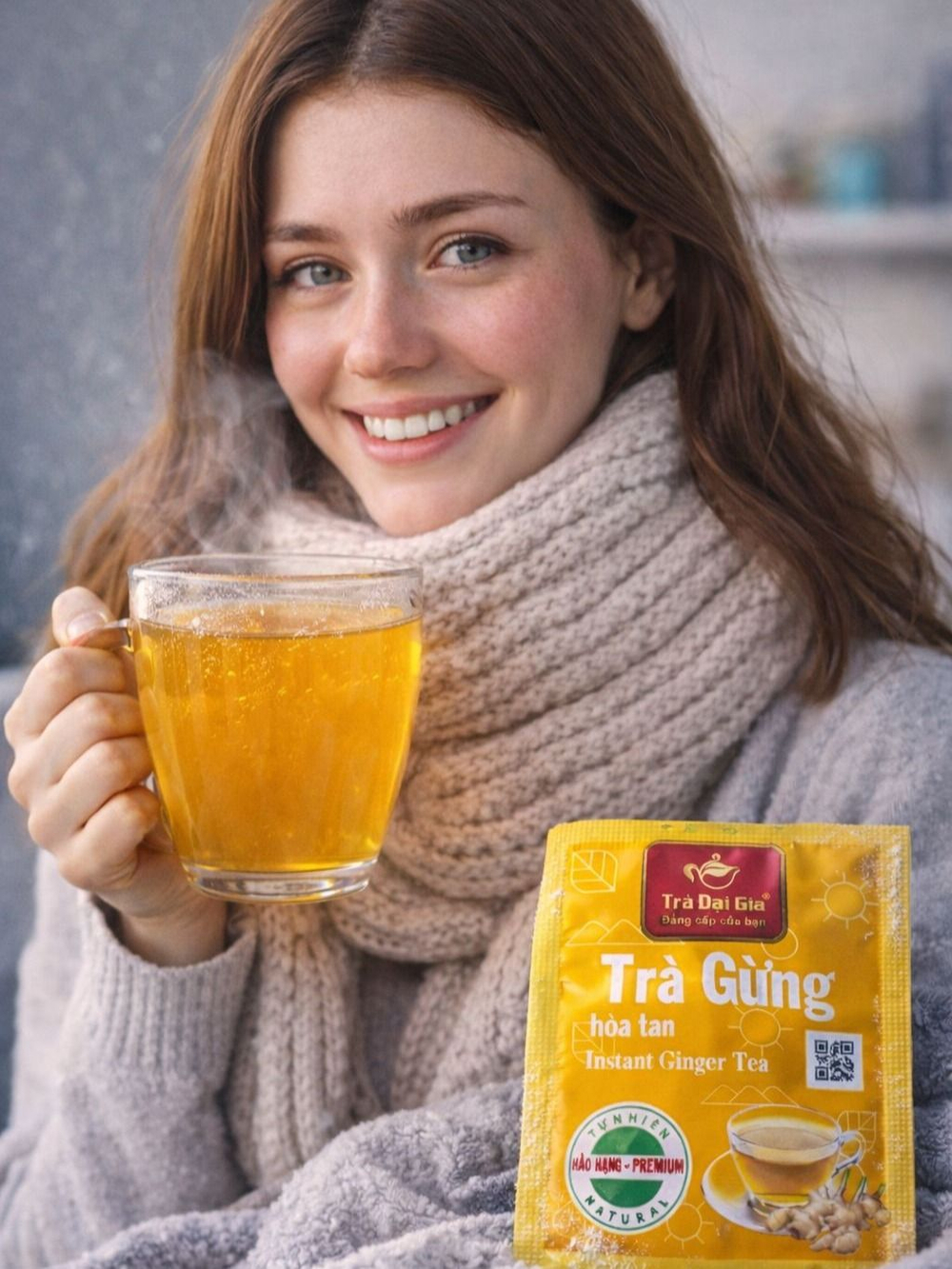 Чай растворимый имбирный вьетнамский Tra Gung, 20 пак