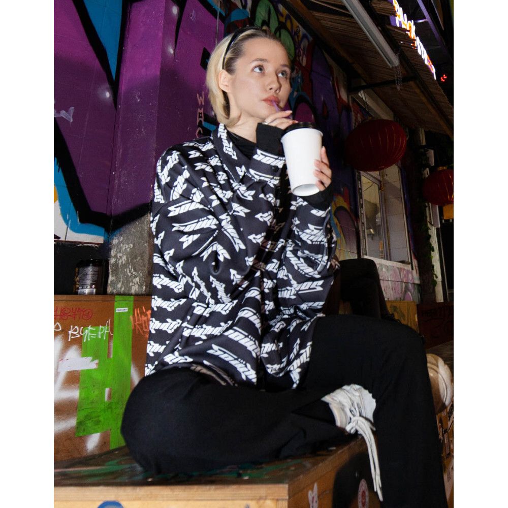 Рубашка SoWhat? Logo Флисовая Черная