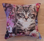 Декоративный гобеленовый чехол для интерьерной подушки Котенок 38*38