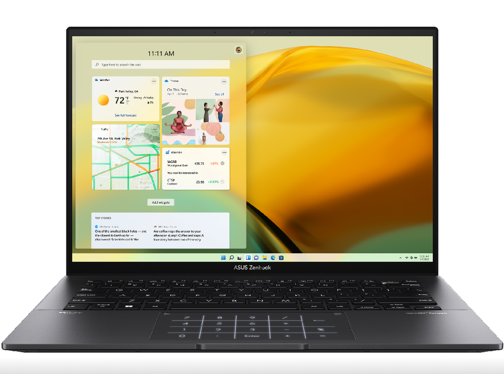 14" Ноутбук ASUS Zenbook UM3402YAR Black (2880x1800, AMD Ryzen 7 7730U, 16ГБ, SSD 512ГБ, AMD Radeon Graphics, Win 11 Pro)