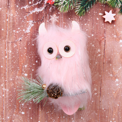 Подвеска «Мудрая совушка» 18*10 см, розовый