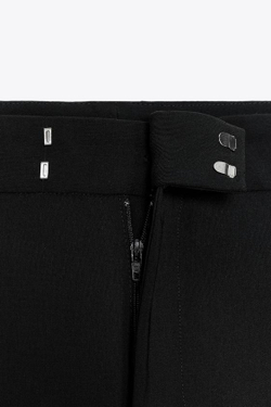 ZARA БРЮКИ ПРЯМОГО КРОЯ — ZW COLLECTION, ЧЕРНЫЙ