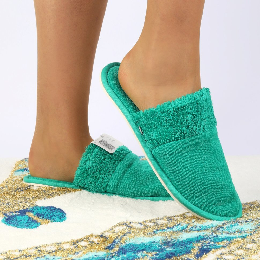 Домашние тапочки Abyss & Habidecor Кристин 230 зеленые