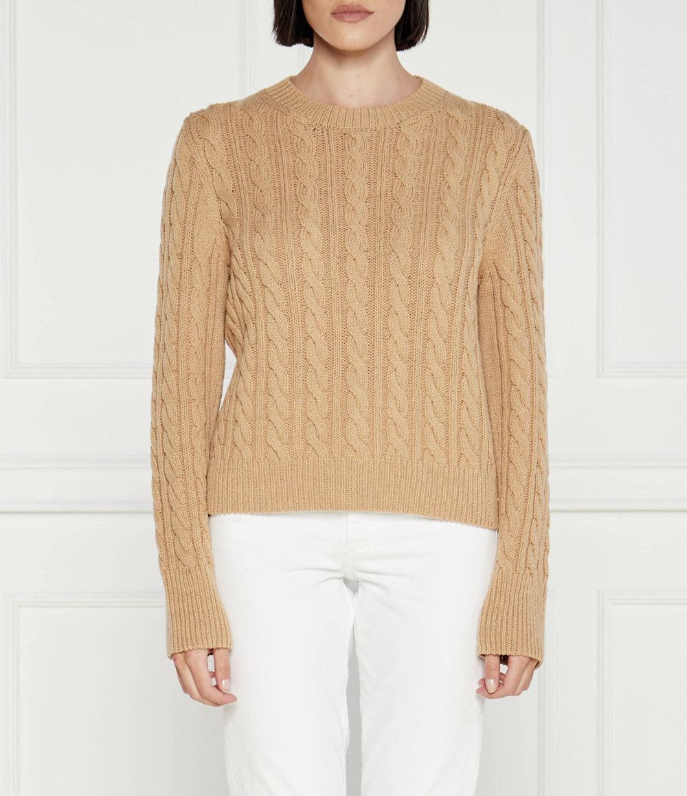 Хлопковый свитер Marc Cain - коричневый(XC 41.05 M06)