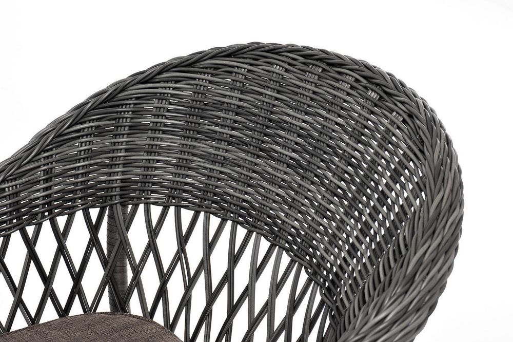 "Дольче" обеденная группа из искусственного ротанга, цвет графит