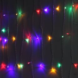 ENOB-2M ЭРА Гирлянда LED Бахрома 2м*1м мультиколор, 24V, IP44 | Гирлянды