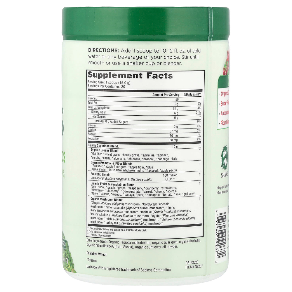 Country Farms, Super Greens, подщелачивающая формула, без добавок, 300 г (10,6 унции)