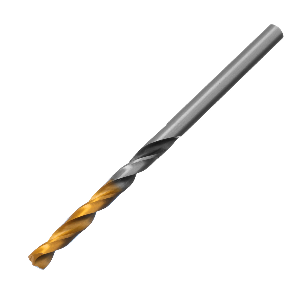 Сверло спиральное по металлу 4 x 75мм, Р6М5, Golden Tip, многогранная заточка Denzel