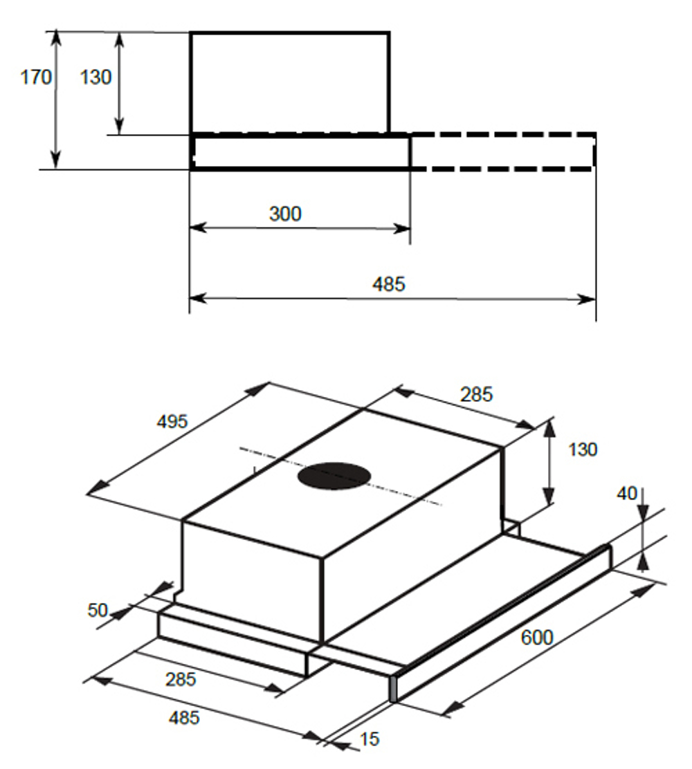 Встраиваемая вытяжка DeLonghi KT-A 114 BF