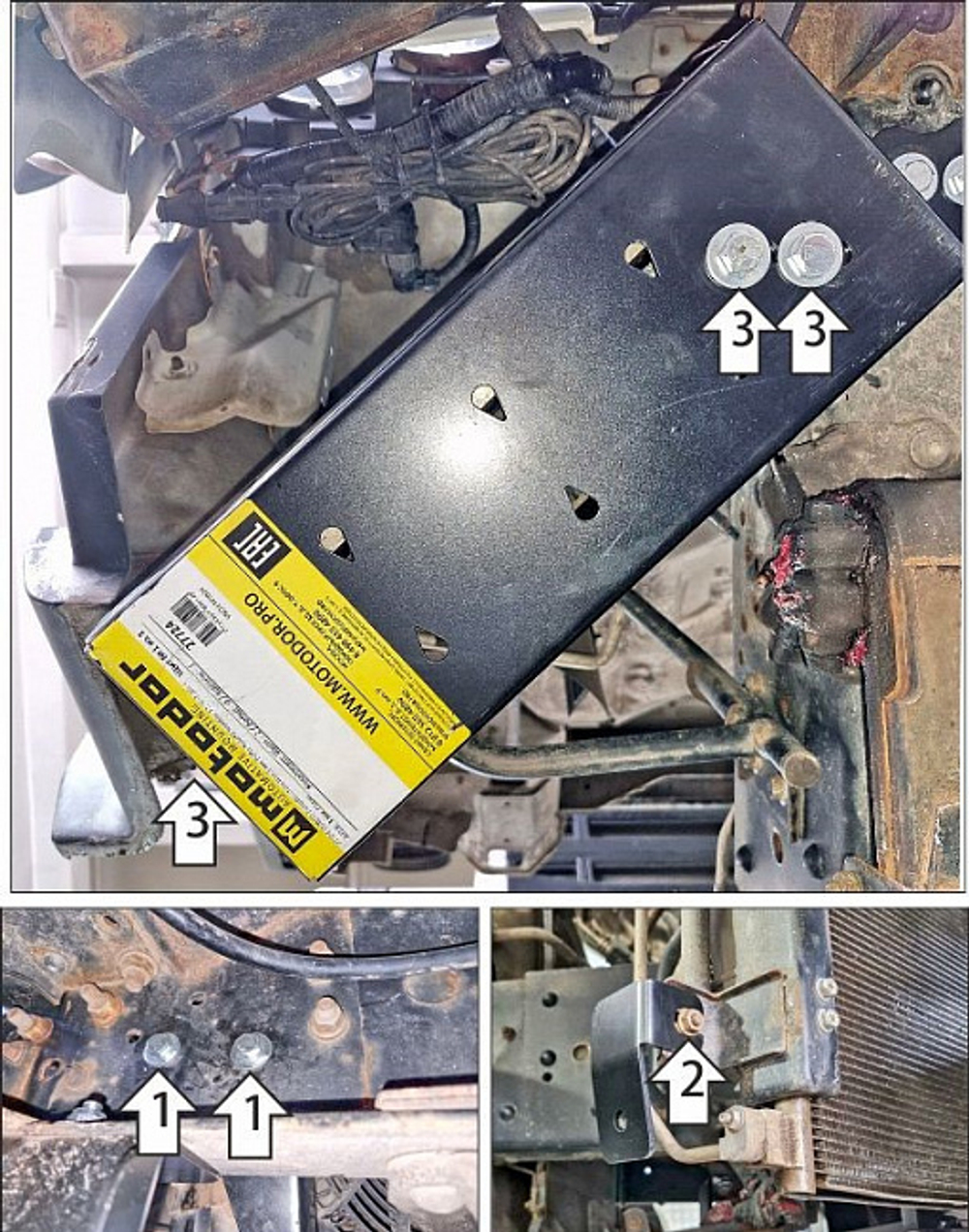 радиатора кондиционера, 3 мм, Сталь. для Kamaz Компас 12 2023-н.в., Motodor.27724