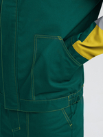 Костюм Бриготек-1 СОП (тк.Смесовая,260) брюки, зеленый/желтый