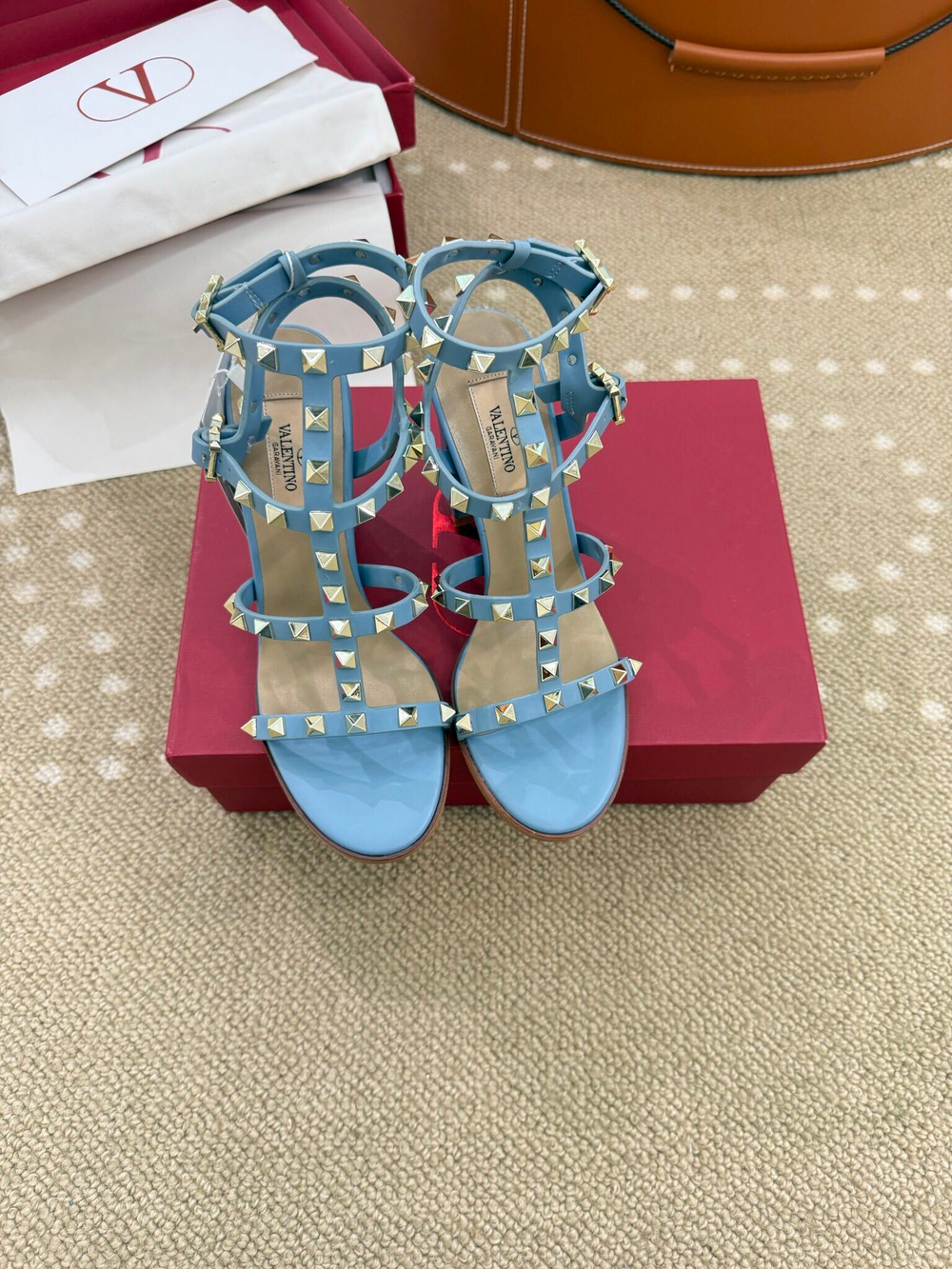 Valentino Rockstud Sandal 9 cm