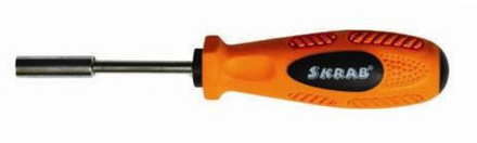 Отвертка под биты 190 мм оранжевая резиновая ручка SKRAB 42450