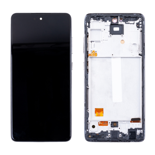 Дисплей для Samsung Galaxy A52/A52 5G (A525F/A526B/A528B) с тачскрином и рамкой Черный - Oled FS