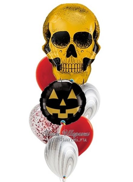 Фонтан "Золотой череп" на Halloween