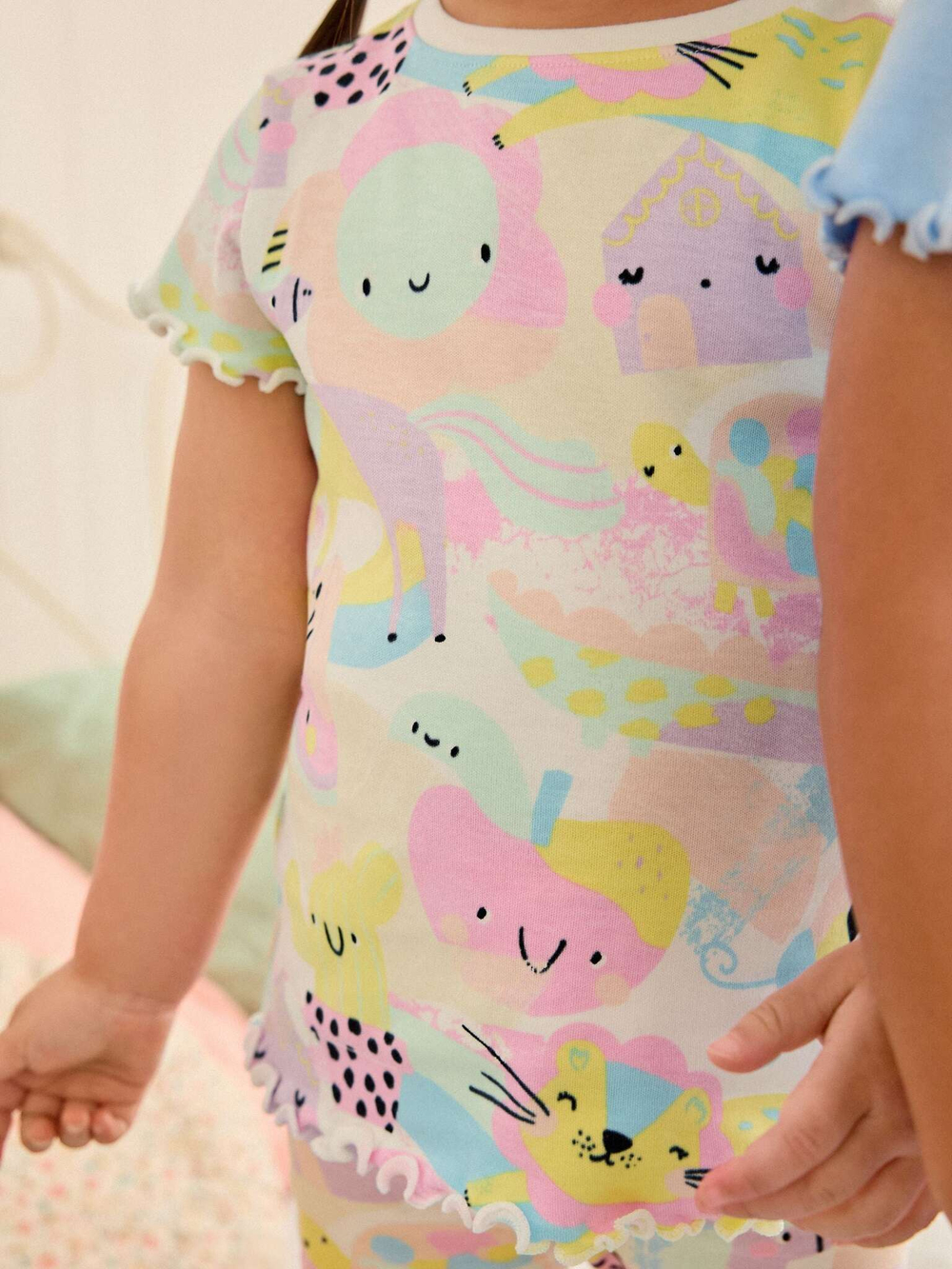 Пижама для девочки Next Q63-712, 3 шт., Сиреневый, Голубой