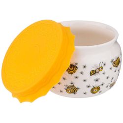 БАНКА С СИЛИКОНОВОЙ КРЫШКОЙ "ПЧЕЛЫ" 500 МЛ (КОР=24ШТ.)