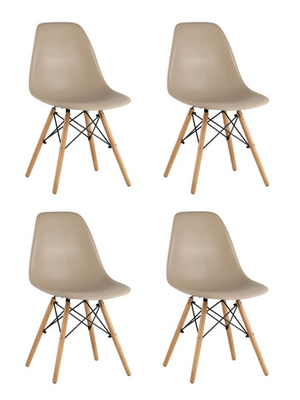 Стул Eames DSW бежевый x4