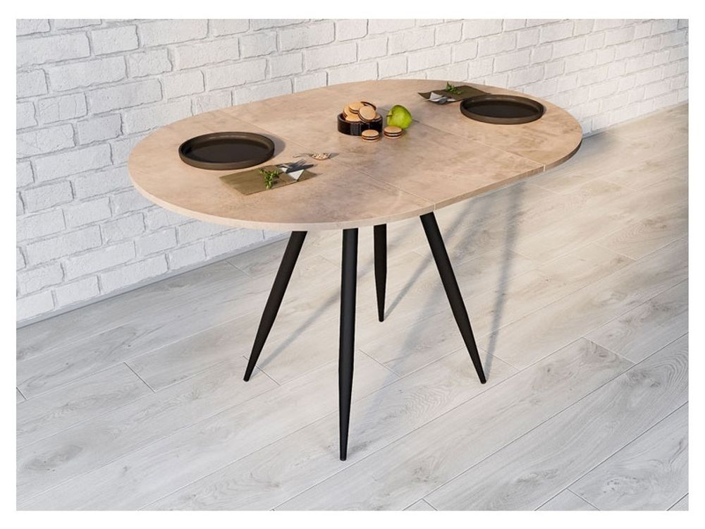 Стол обеденный Элип (конус) каркас чёрный