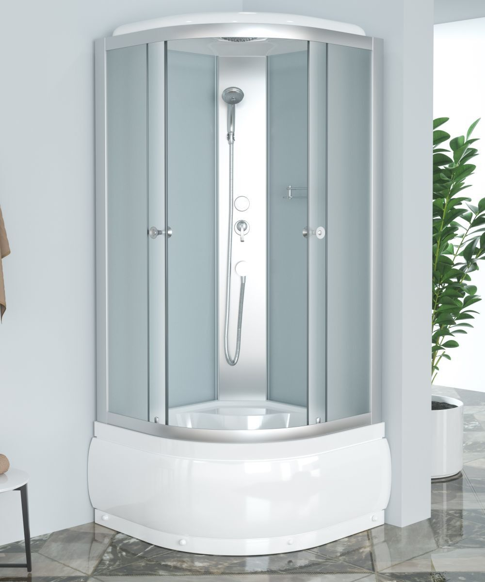 Душевая кабина ZILI DO S6020/ 90 МАРИАННА В/П 900*900*2150 мм, БЕЛЫЙ 1/3 УТ000005024