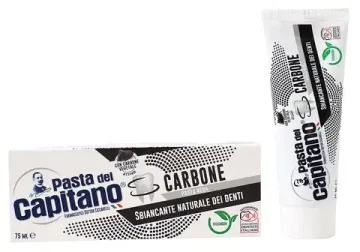 Pasta del Capitano Зубная паста Whitener Teeth With Charcoal / Отбеливающая с древесным углем 75 мл