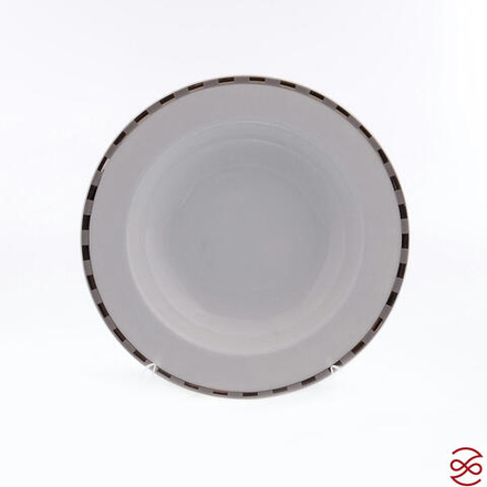 Набор тарелок глубоких Thun Опал платиновые пластинки 22 см(6 шт)