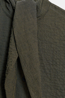 ZARA РУБАШКА В КЛЕТКУ С ПЛАТКОМ — ZW COLLECTION, ХАКИ