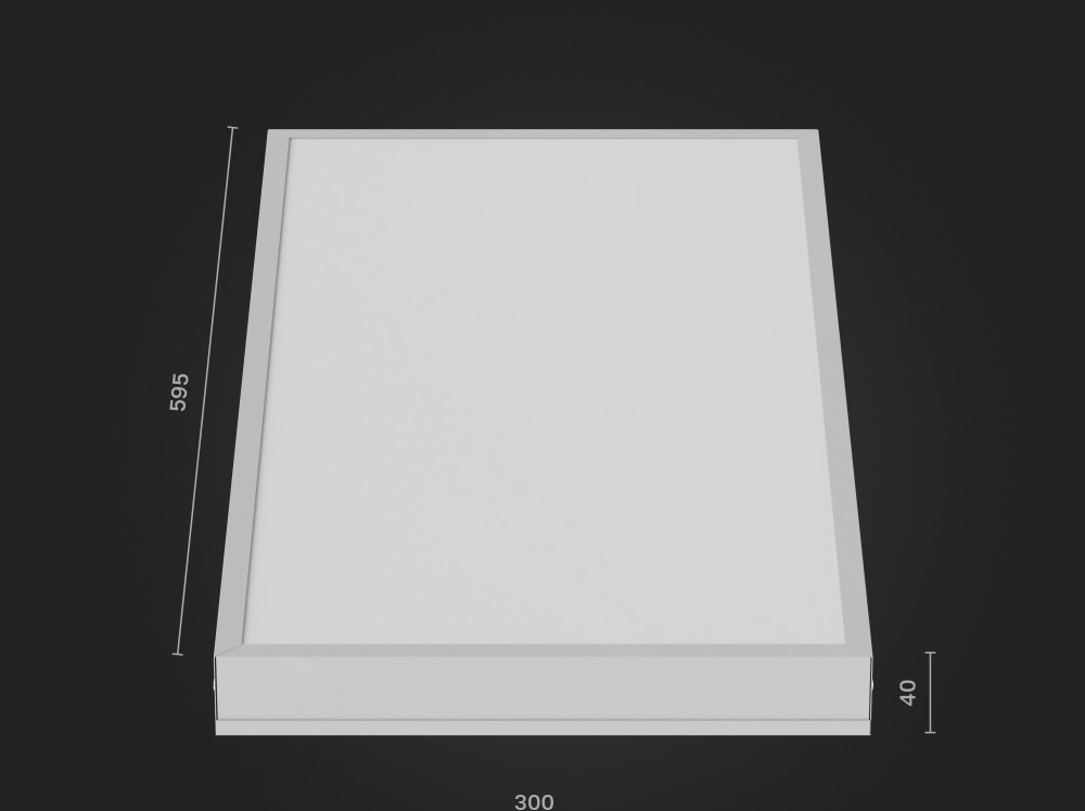 Светильник LED ДВО 26Вт 5000К 3375Лм призма IP40 595х295х40мм DARKLUM