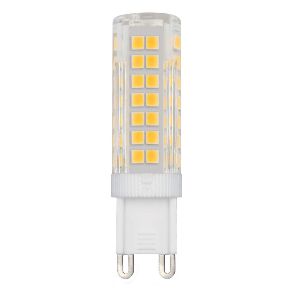 LED-JCD-7W-3000K-G9-CL-SLS Лампа светодиодная. прозрачная. Теплый белый свет 3000K. ТМ Volpe