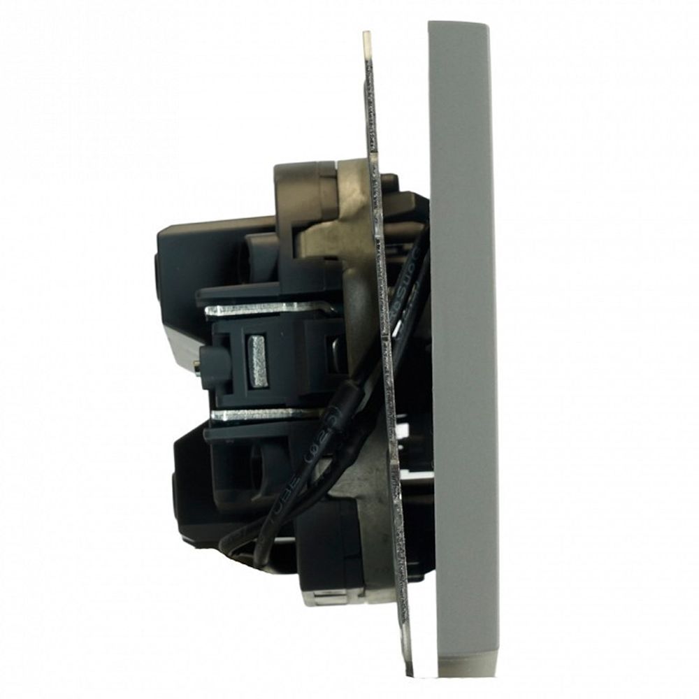 Выключатель одноклавишный с подсветкой без рамки Stekker Эмили 49941