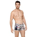 Мужские трусы-боксеры с оригинальным принтом Doreanse Doberman (Размер: S) (Цвет: серый)