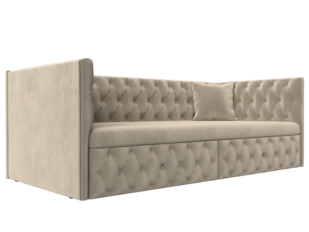 Диван детский прямой Найс, Бежевый, Микровельвет, 107109