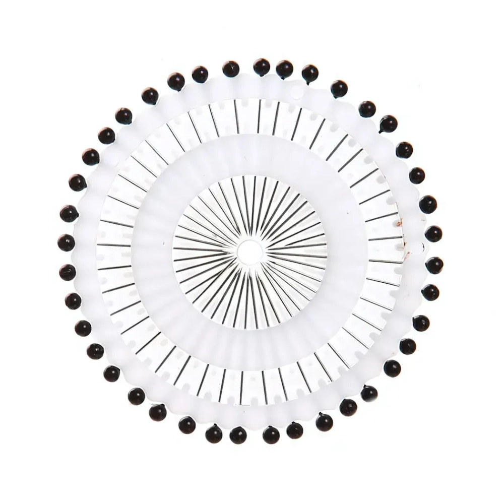 Булавка-гвоздик черная в наборе 40шт.