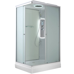 Душевая кабина AvaCan (АваКан) CK2810LED с низким поддоном, с ГМ, с электрикой и LED освещением, 100х80х215