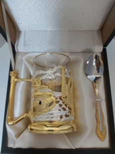 Подстаканник Нефтяники с позолотой