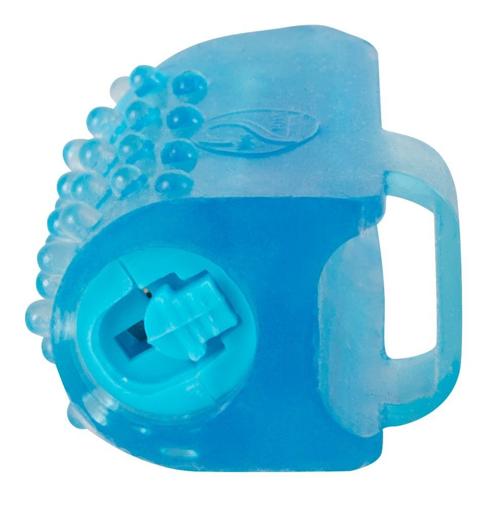 Голубая насадка на палец с вибрацией One-time Finger Vibrator (Цвет: голубой)