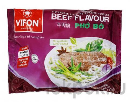 Лапша рисовая со вкусом говядины Vifon Pho Bo, 60 гр