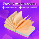 Блок для записей BRAUBERG проклеенный 9х9х5 см цветной (9 штук в упаковке)