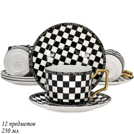Lenardi 205-413 Чайный набор 12пр. 230 мл ENJOY в под.уп.(х6)Фарфор