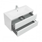Тумба под раковину AQUATON Римини 100 подвесная, белый глянец (1A232801RN010)