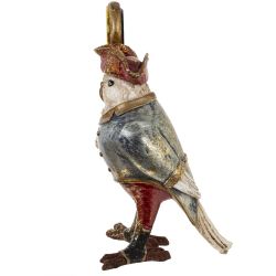 GAEM Фигурка декоративная с часами "Попугай" (LR44х1 н/п), L12 W13 H23 см