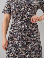 Платье Пв-137/черный-бежабстракция