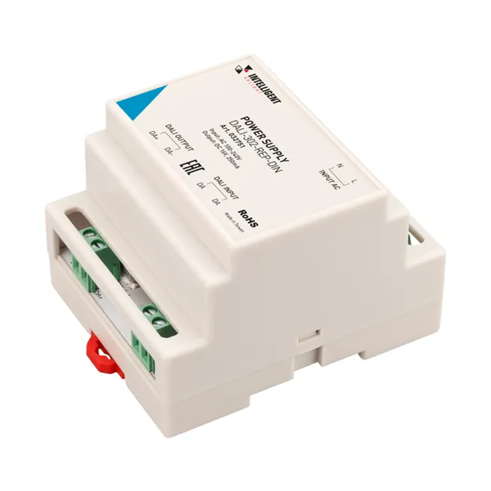 INTELLIGENT ARLIGHT Блок питания шины DALI-302-REP-DIN (230V, 250mA) (IARL, IP20 Пластик, 3 года) 032751