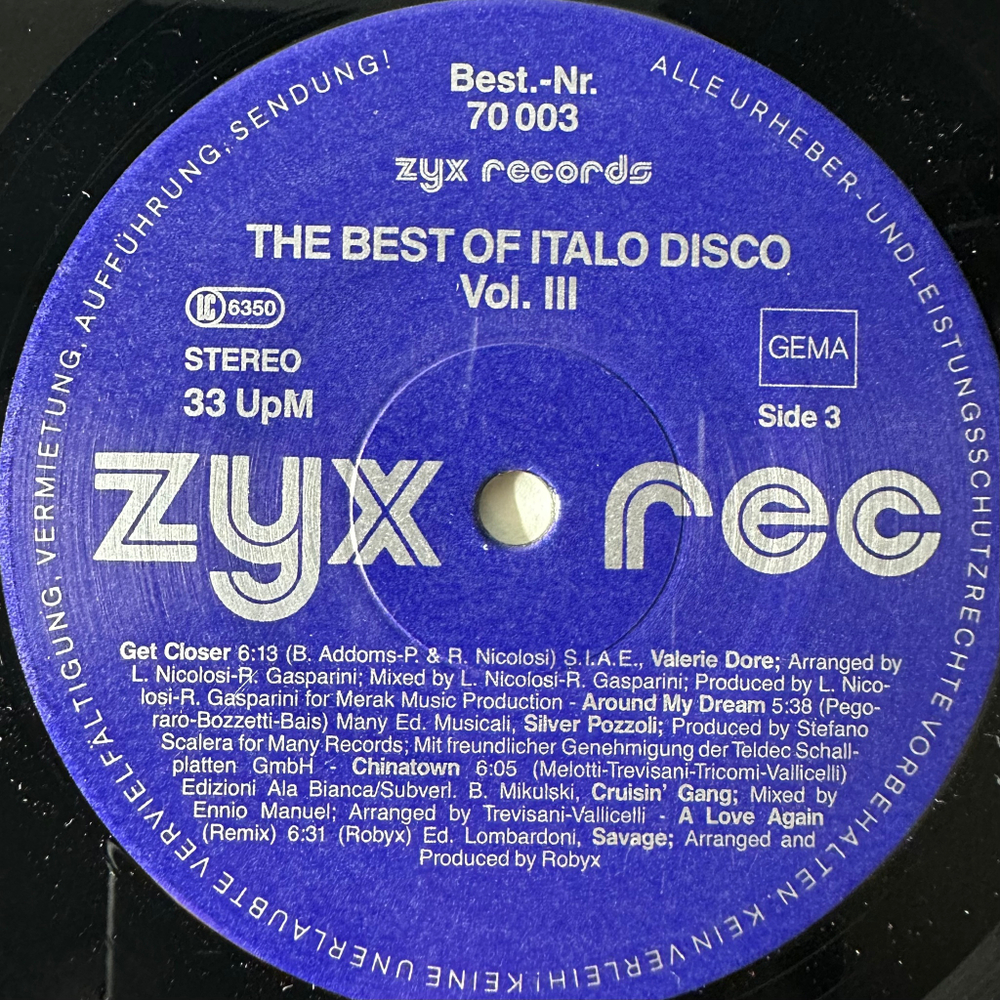 Сборник The Best Of Italo Disco Hits Vol. III 2LP (Германия 1985г.)