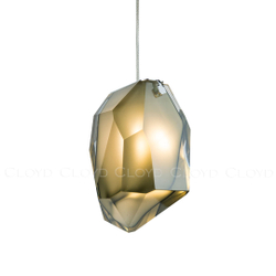 Подвесной светильник Cloyd VARELL P1 / шир. 20 см - хром - серое стекло (арт.11660)