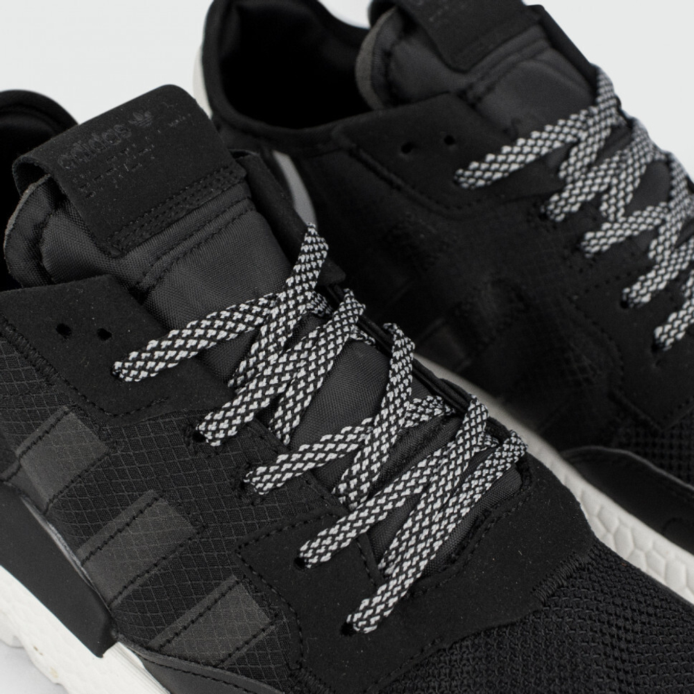 кроссовки Adidas Nite Jogger Black / White Sole