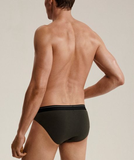 Мужские трусы (3шт) слипы спорт Atlantic 3MP-094, хлопок, темно-фиолетовый + черный + темный хаки